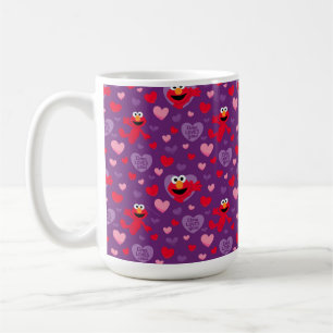 Elmo Loves You Valentine's Day Pattern Coffee Mug