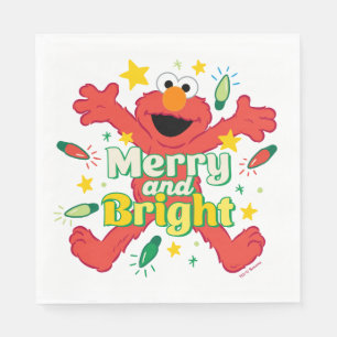 Elmo Merry and Bright Napkin