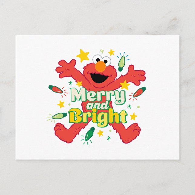 Elmo | Merry and Bright Postcard (Front)