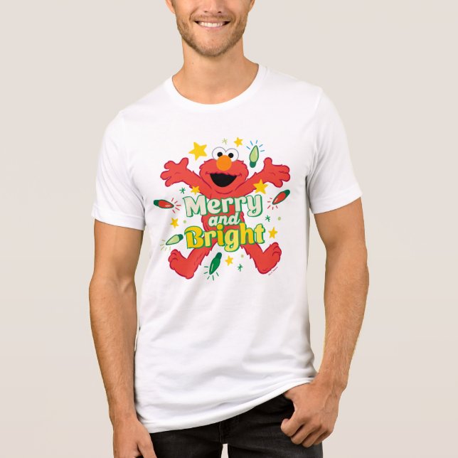 Elmo | Merry and Bright Tri-Blend Shirt (Front)