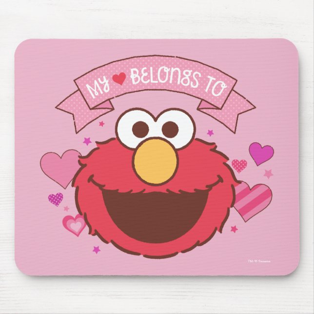 Elmo | My Heart Belongs To Elmo Mouse Mat (Front)