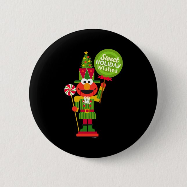 Elmo Nutcracker  6 Cm Round Badge (Front)