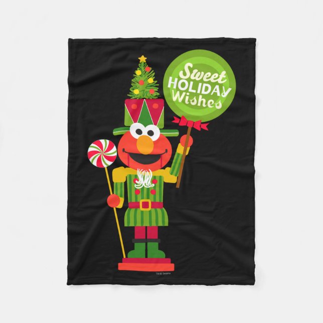 Elmo Nutcracker  Fleece Blanket (Front)