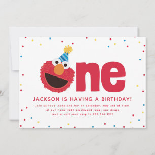 Elmo One Invitation