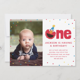 Elmo One with Photo Invitation