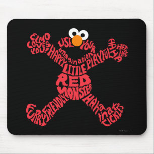 Elmo Pattern Fill Mouse Mat