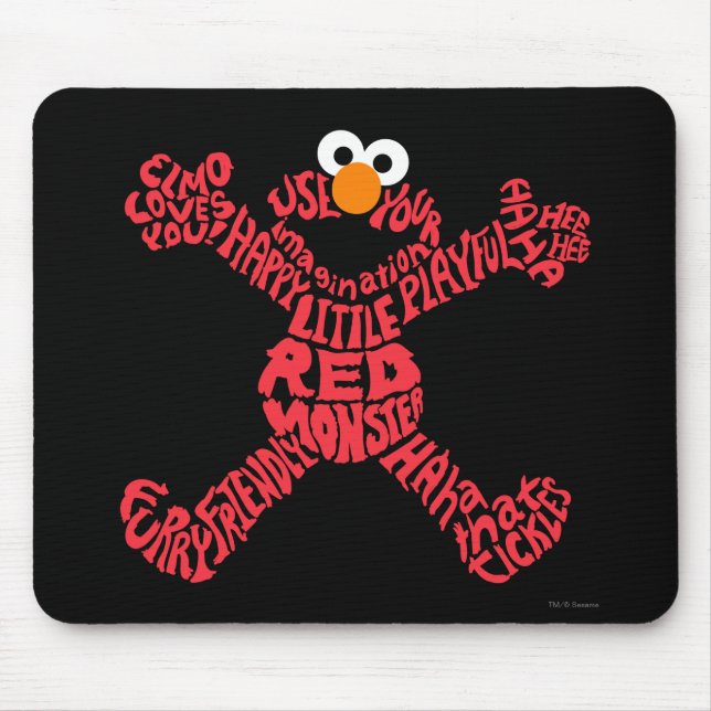 Elmo Pattern Fill Mouse Mat (Front)