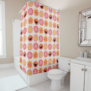 Elmo Pom-Pom Pattern Shower Curtain