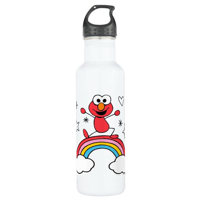 Elmo Rainbow Doodley Graphic 710 Ml Water Bottle (Front)