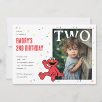 Elmo Red Confetti Second Birthday
