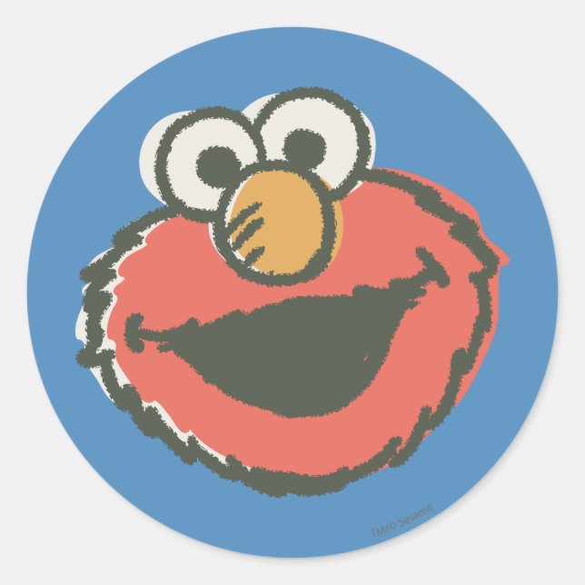 Elmo Retro Classic Round Sticker (Front)