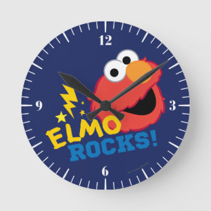 Elmo Rocks Round Clock