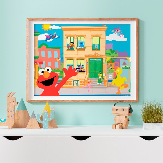 Elmo Sesame Street Scene Poster (Creator Uploaded)