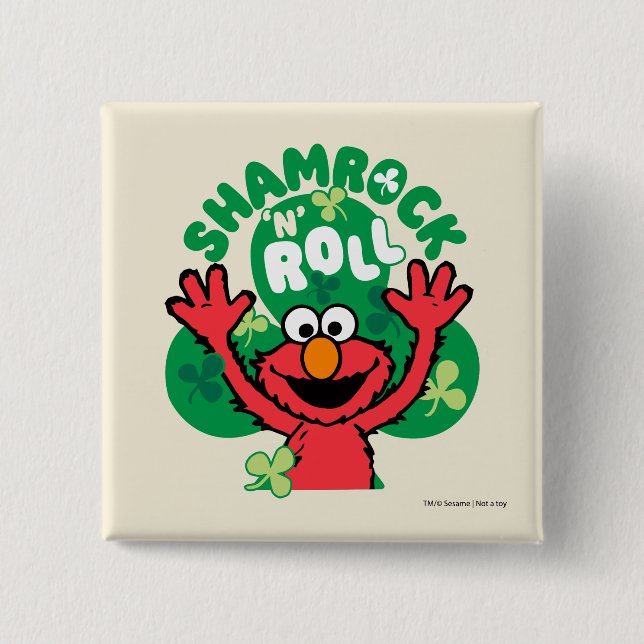 Elmo | Shamrock 'N' Roll 15 Cm Square Badge (Front)