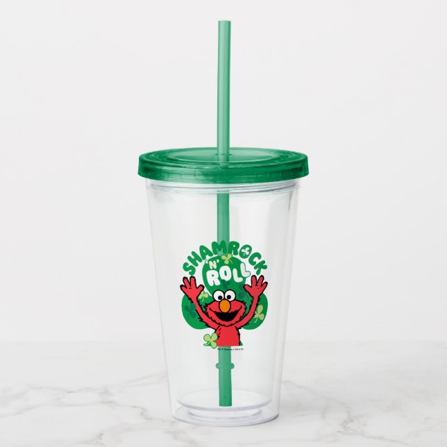 Elmo | Shamrock 'N' Roll Acrylic Tumbler (Front)