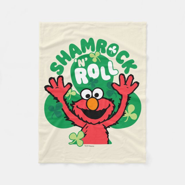 Elmo | Shamrock 'N' Roll Fleece Blanket (Front)