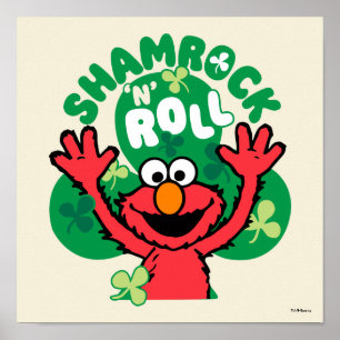 Elmo   Shamrock 'N' Roll Poster