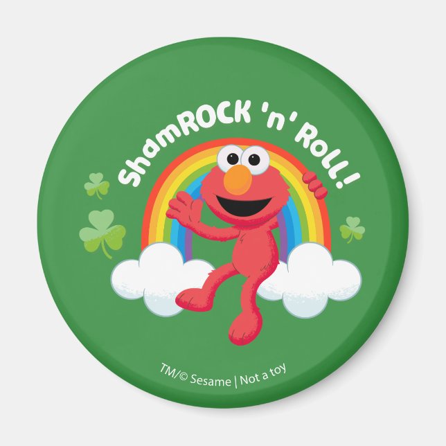 Elmo | Shamrock 'n' Roll Rainbow Magnet (Front)