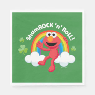 Elmo   Shamrock 'n' Roll Rainbow Napkin
