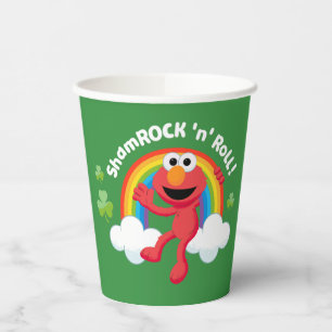 Elmo   Shamrock 'n' Roll Rainbow Paper Cups