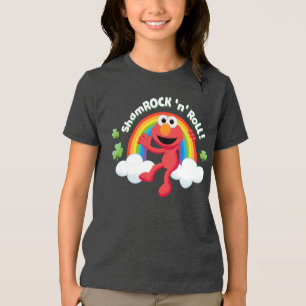Elmo   Shamrock 'n' Roll Rainbow Tri-Blend Shirt