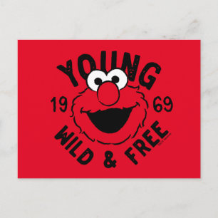 Elmo Skate Logo - Young, Wild & Free 1969 Postcard