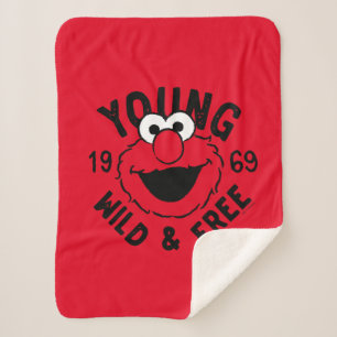 Elmo Skate Logo - Young, Wild & Free 1969 Sherpa Blanket
