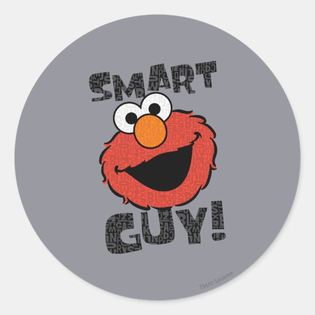 Elmo Smart Classic Round Sticker (Front)