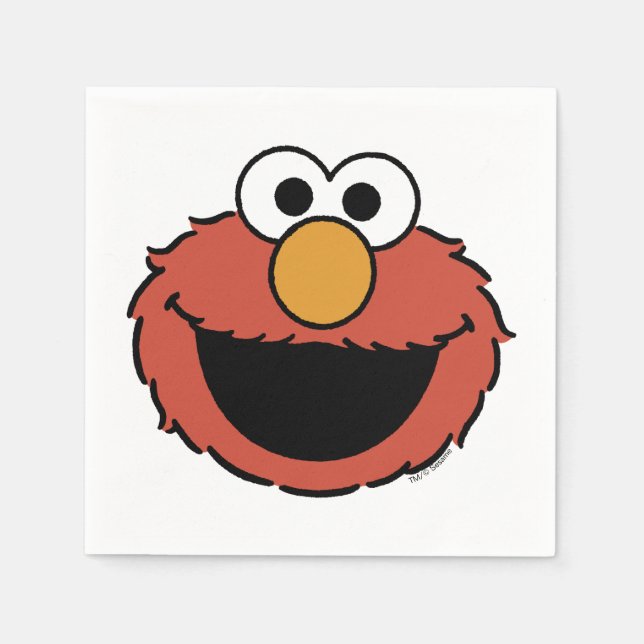Elmo Smiling Face Napkin (Front)
