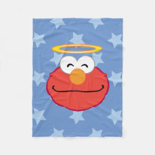 Elmo Smiling Face with Halo Fleece Blanket