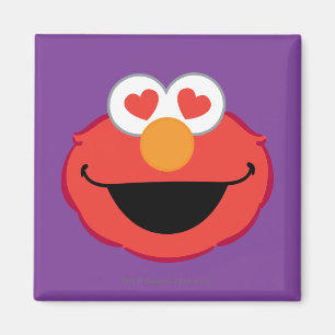 Elmo Smiling Face with Heart-Shaped Eyes Magnet