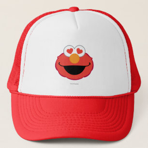 Elmo Smiling Face with Heart-Shaped Eyes Trucker Hat