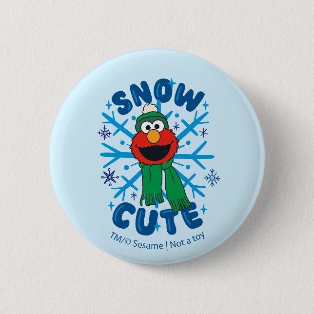Elmo Snow Cute 6 Cm Round Badge (Front)