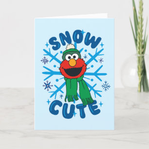 Elmo Snow Cute Holiday Card