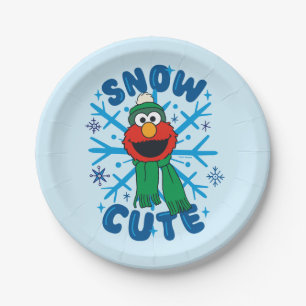 Elmo Snow Cute Paper Plate