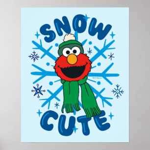 Elmo Snow Cute Poster