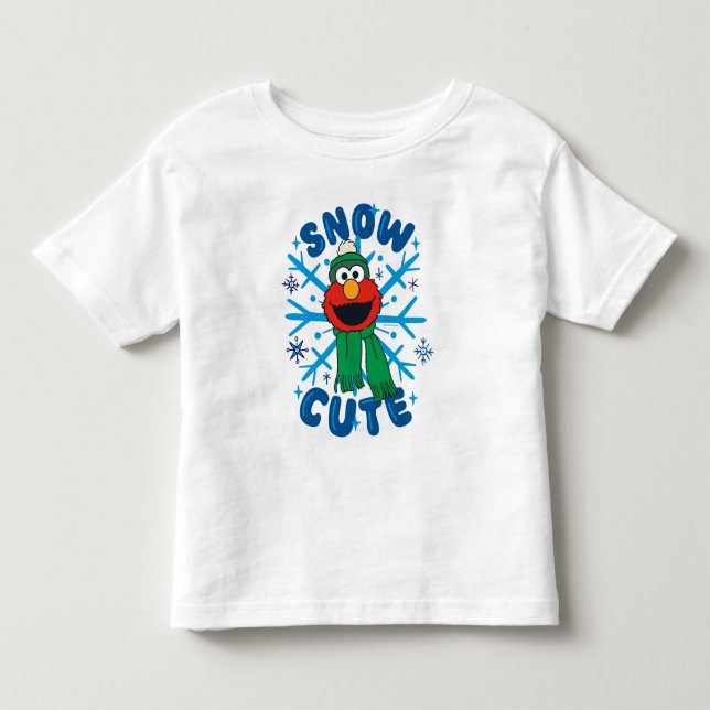 Elmo Snow Cute Toddler T-Shirt (Front)