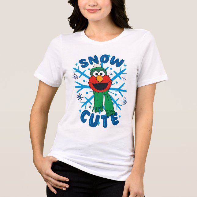 Elmo Snow Cute Tri-Blend Shirt (Front)