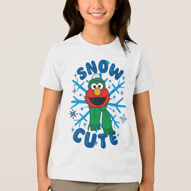 Elmo Snow Cute Tri-Blend Shirt (Front)