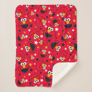 Elmo So Silly Star Pattern 2 Sherpa Blanket