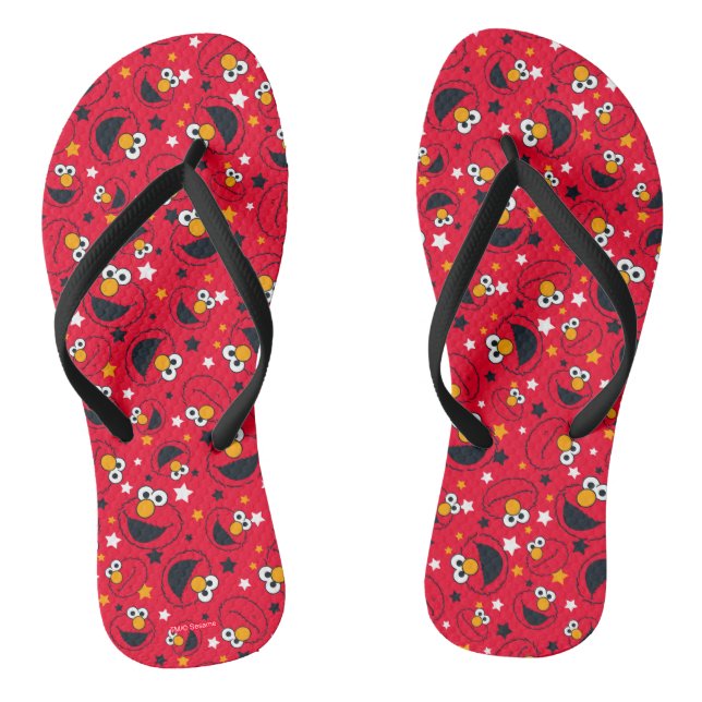 Elmo | So Silly Star Pattern Flip Flops (Footbed)