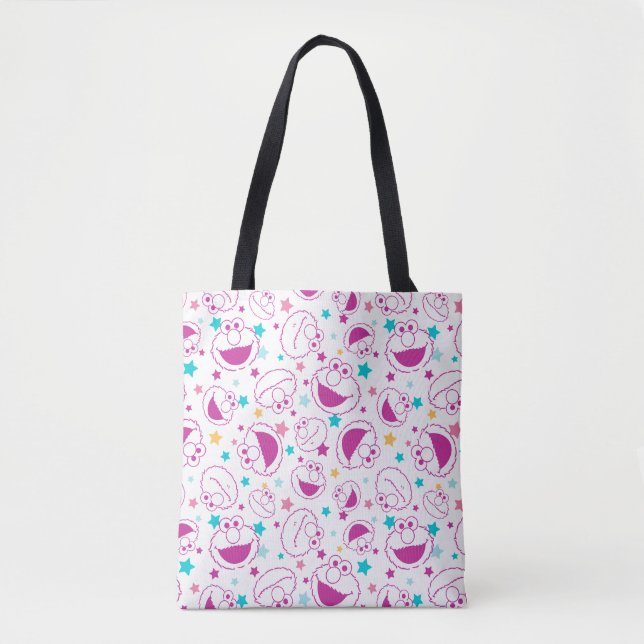 Elmo | Sweet & Cute Star Pattern Tote Bag (Front)