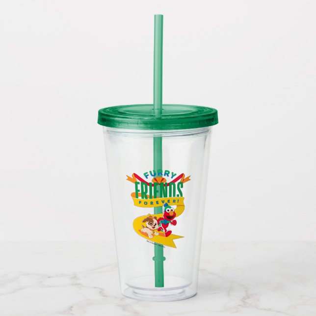 Elmo & Tango | Furry Friends Forever Acrylic Tumbler (Front)