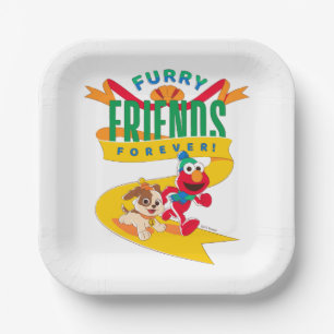 Elmo & Tango   Furry Friends Forever Paper Plate