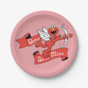 Elmo Valentine's Cupid Paper Plate