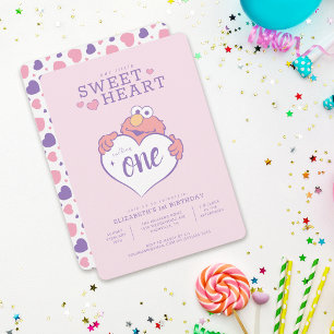 Elmo Valentine's Day - Little Sweetheart Birthday Invitation