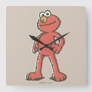Elmo Vintage Square Wall Clock