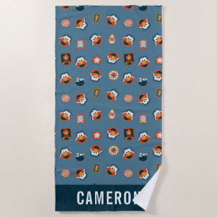 Elmo Woodland Explorer Pattern Beach Towel