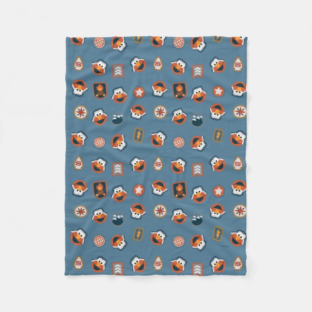 Elmo Woodland Explorer Pattern Fleece Blanket (Front)