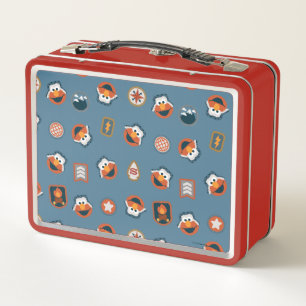 Elmo Woodland Explorer Pattern Metal Lunch Box